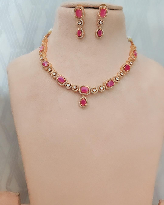 RUBY LALIKA ZIRCONIA JEWELLERY SET