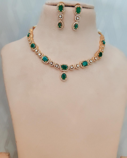 EMERALD LALIKA ZIRCONIA JEWELLERY SET