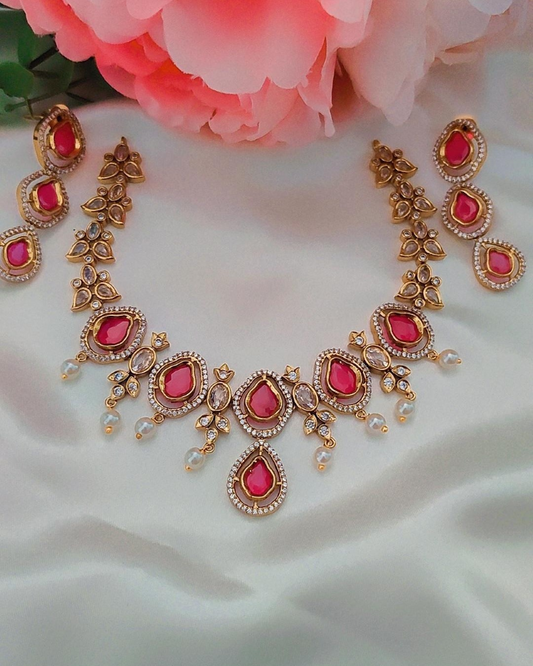 RUBY IKSHITA ZIRCONIA JEWELLERY SET