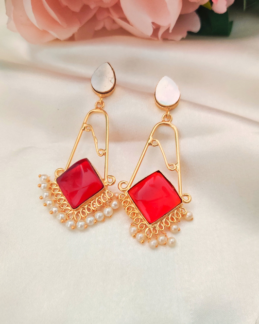 RUBY AJITHA STONE EARRINGS