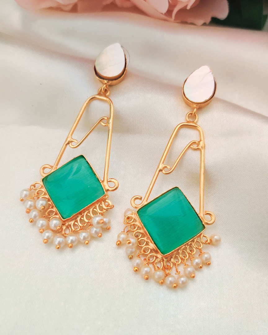 TURQUOISE AJITHA STONE EARRINGS