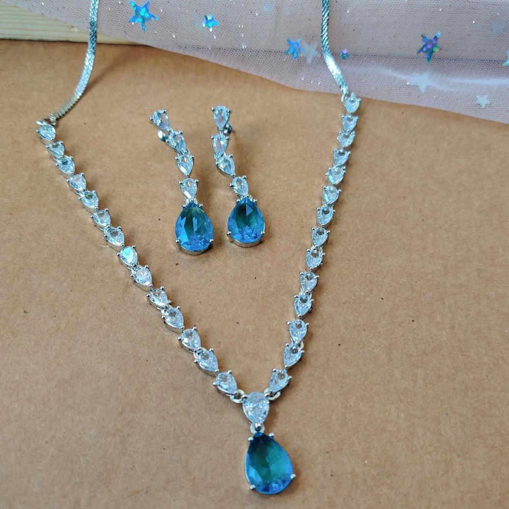 BLUE MISHRA ZIRCONIA JEWELLERY SET