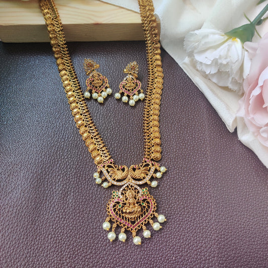 GOLDEN VARUNI TEMPLE JEWELLERY SET