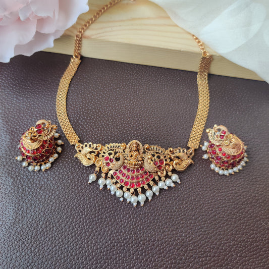 RUBY RAJI TEMPLE JEWELLERY SET