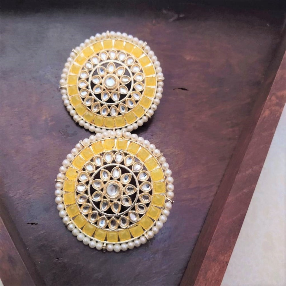 Yellow earrings for girls