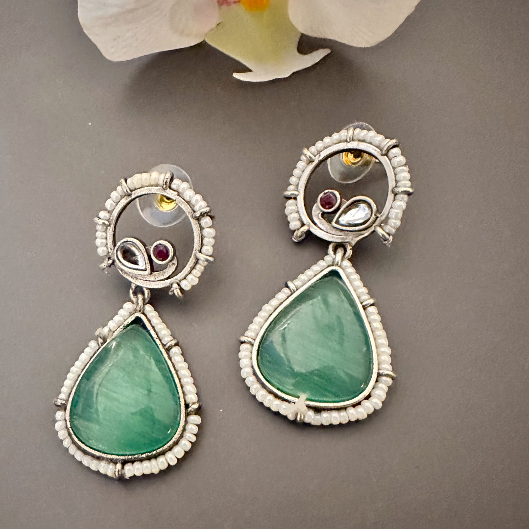 Trendy silver replica earrings