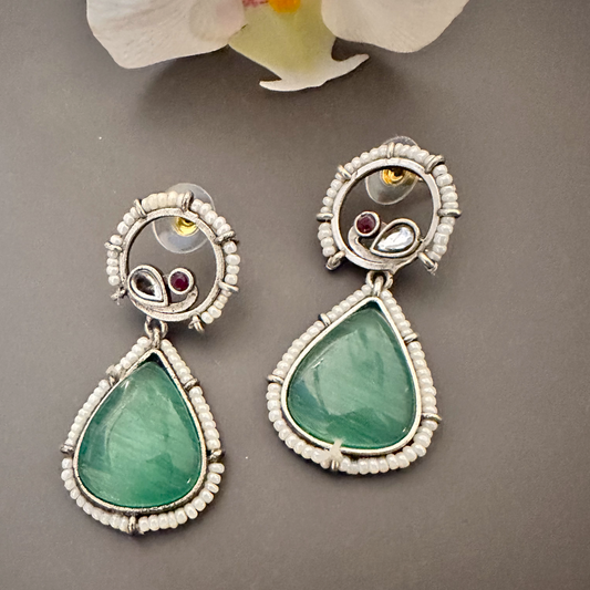 Trendy silver replica earrings