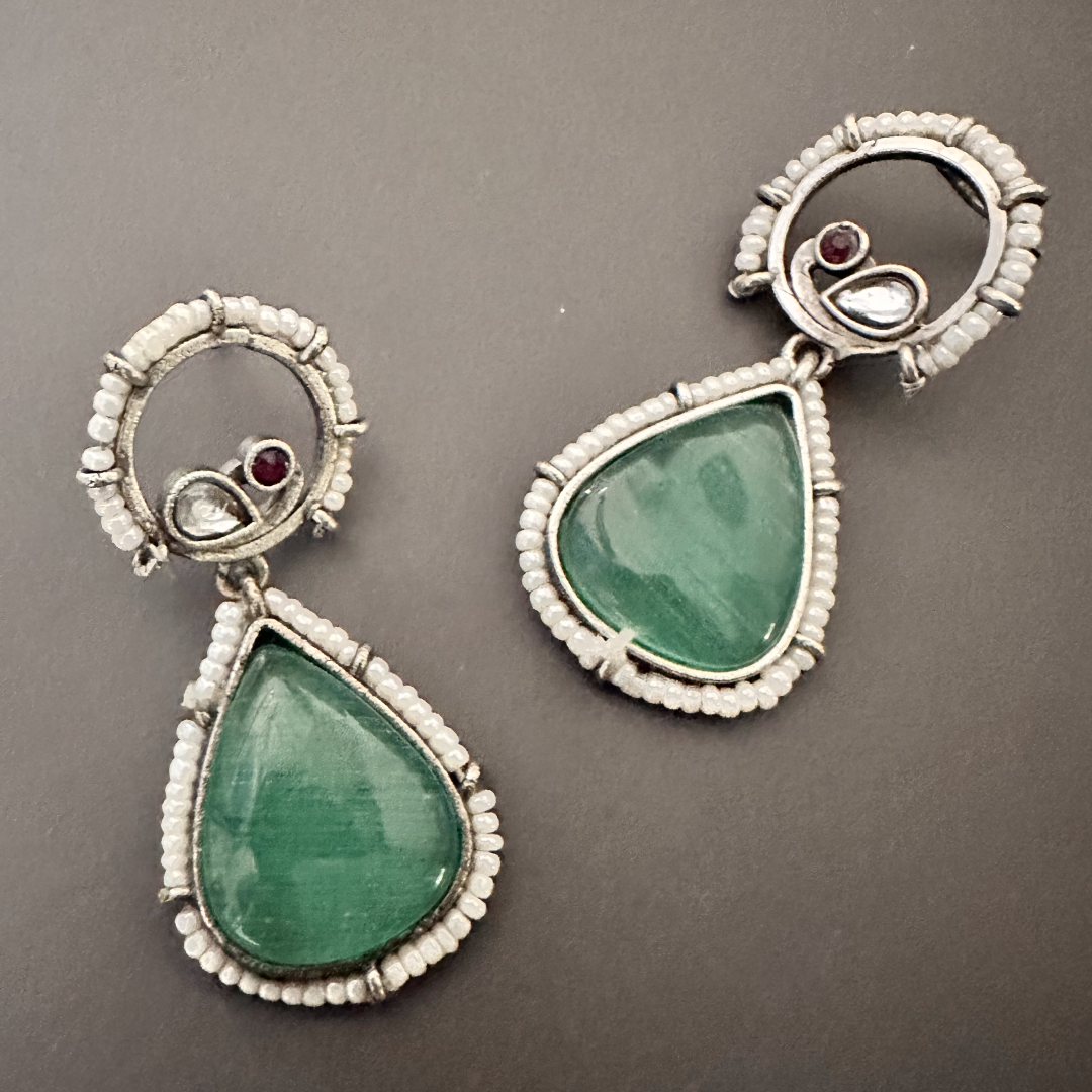 MINT ANALA  SILVER PLATED EARRINGS