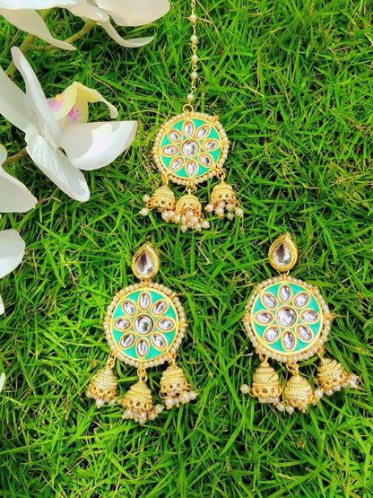 MINT MAYA MAANG TIKKA EARRINGS