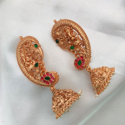 NEELA TEMPLE JHUMKAS