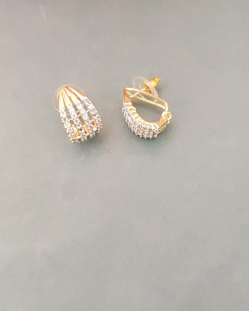 NIRAAL AMERICAN DIAMOND HOOP EARRINGS