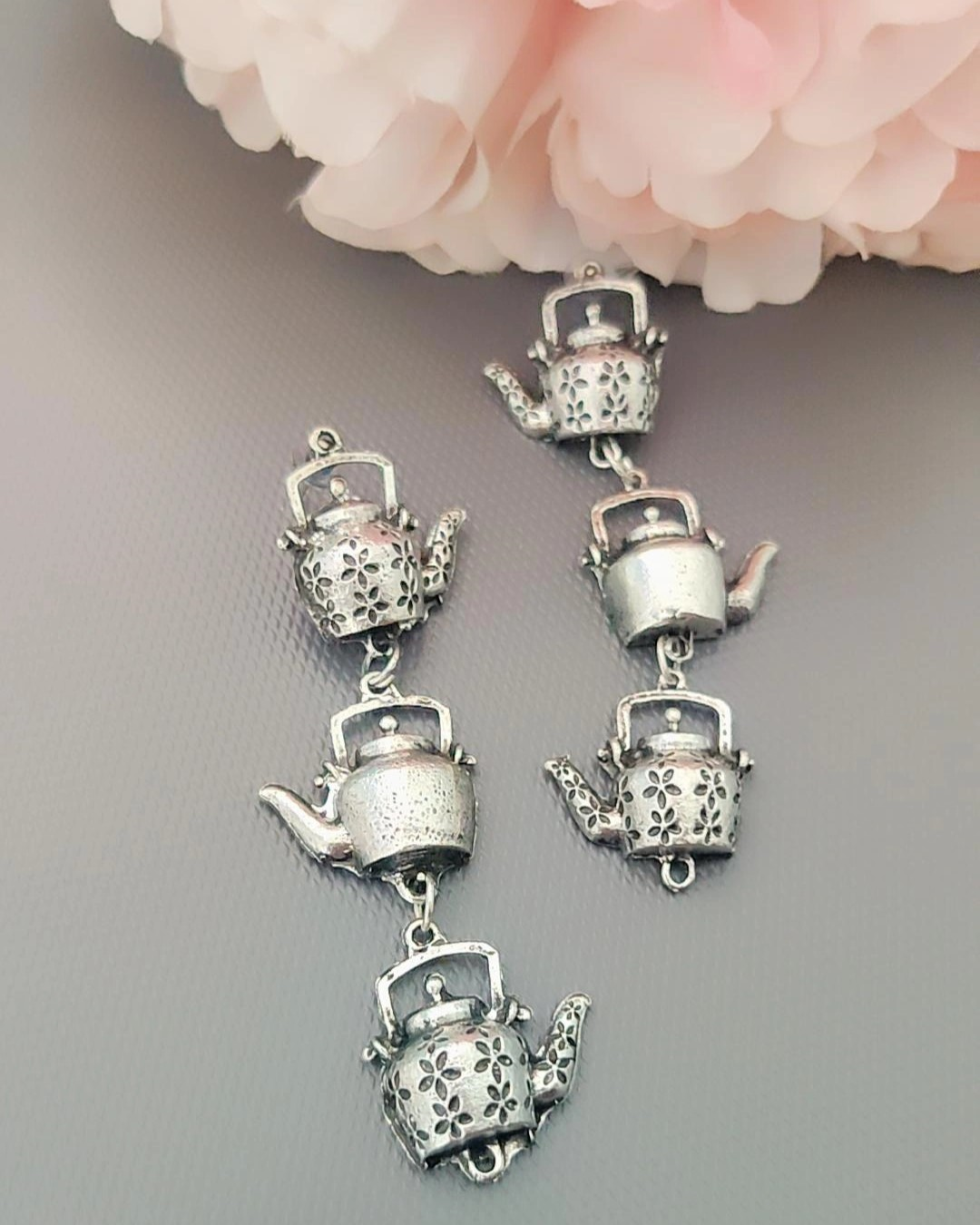 KETTLE SILVER PLATED EARRINGS