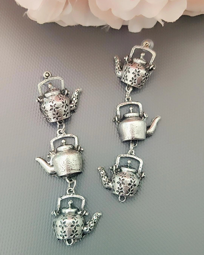 KETTLE SILVER PLATED EARRINGS