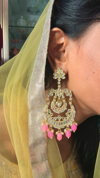 PINK SAHANA CHANDBALI EARRINGS