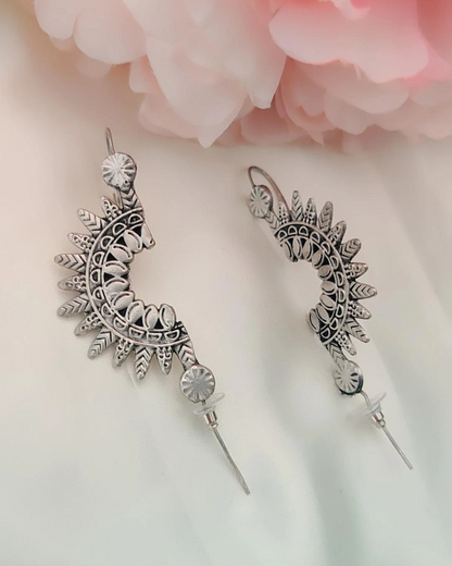 PARTHIKA SILVER PLATED EARRINGS