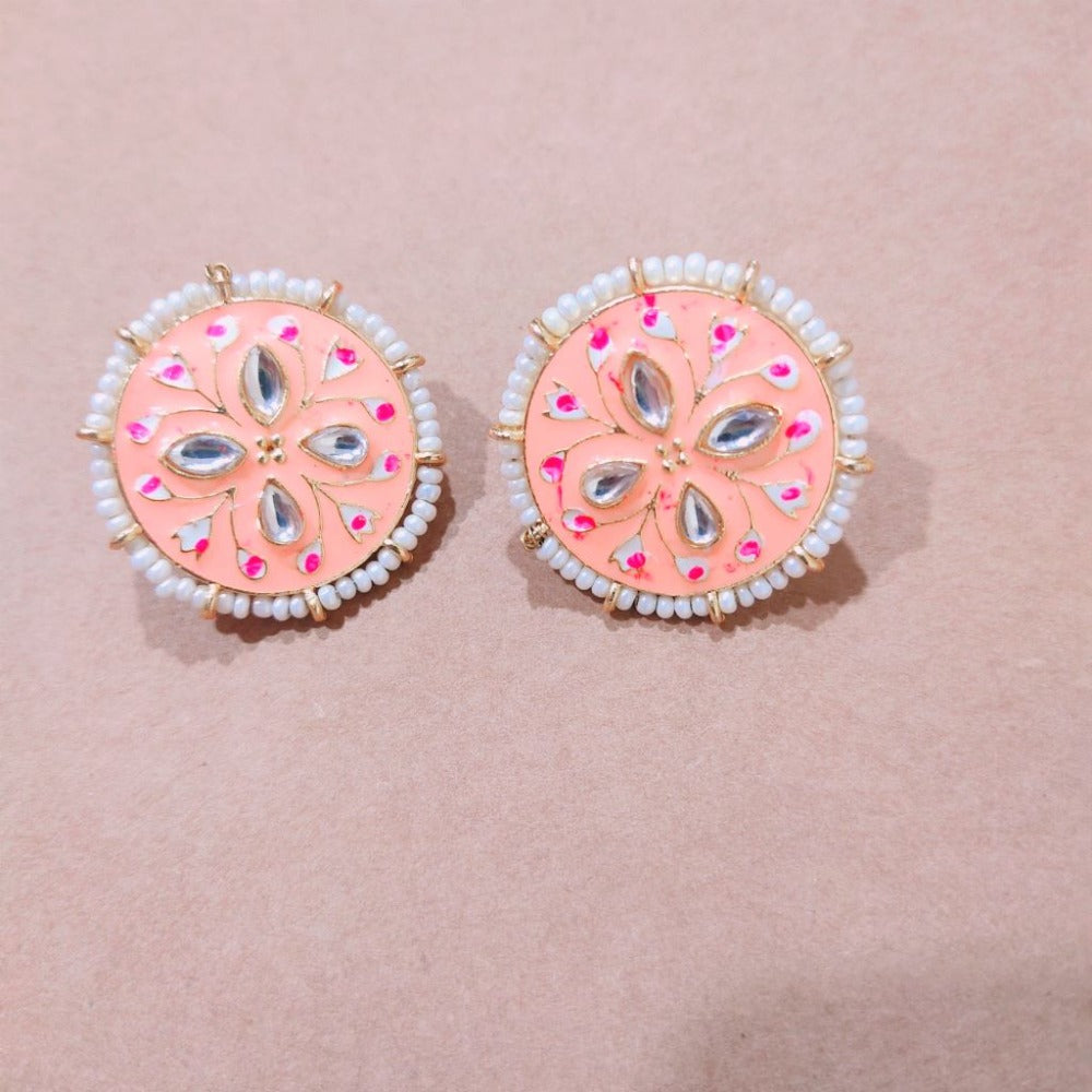 peach earrings for girls