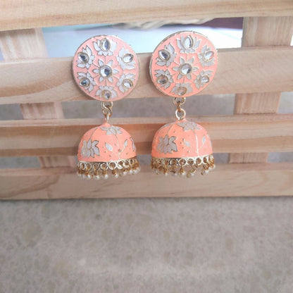 peach earrings for girls