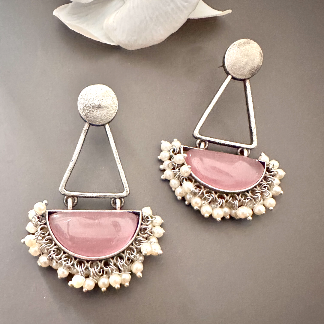 Trendy silver replica earrings