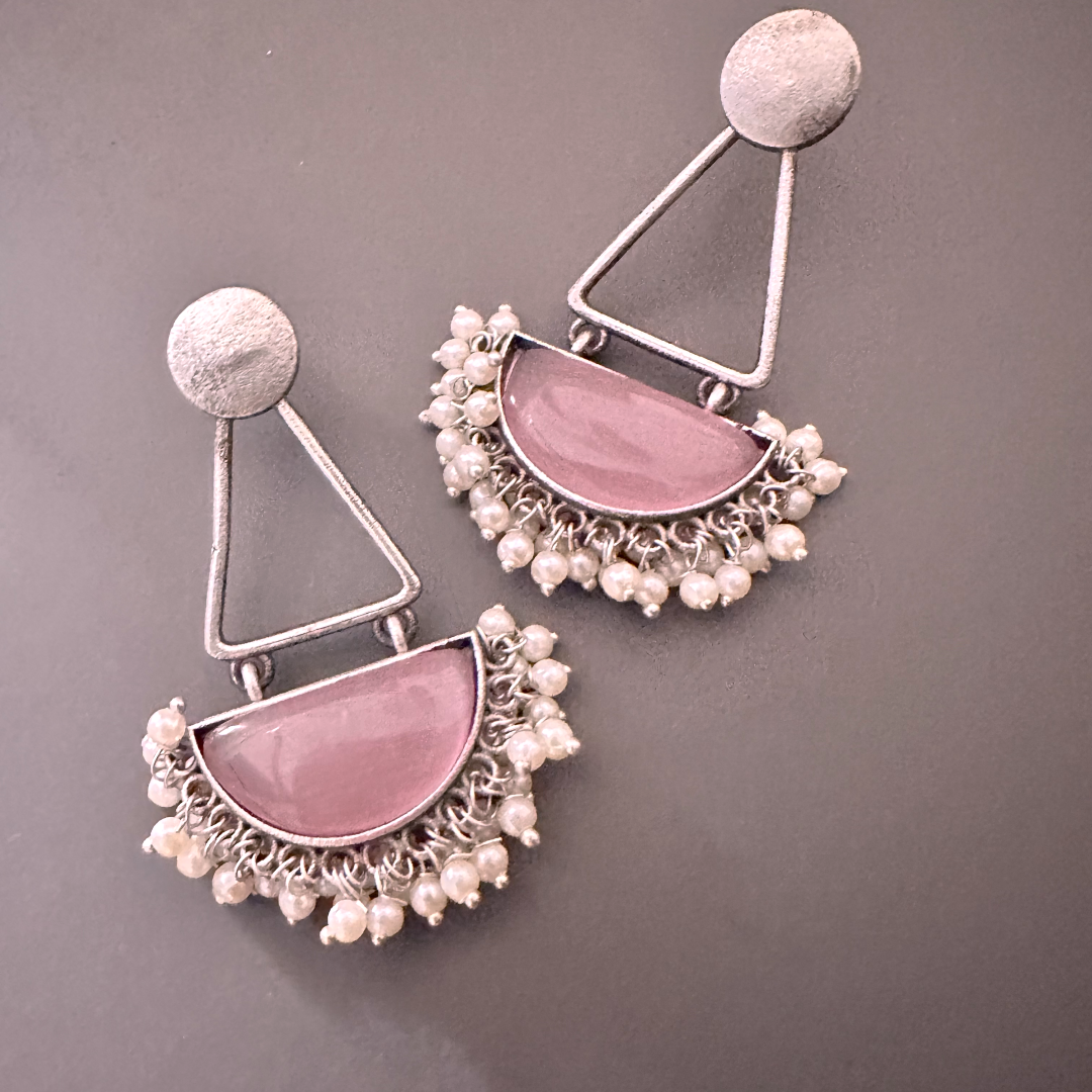 Trendy silver replica earrings