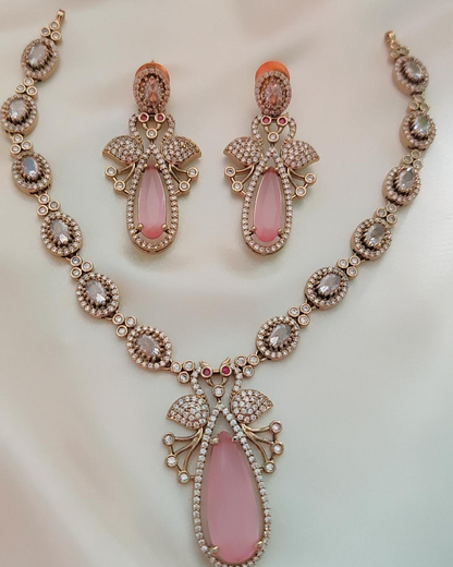 PINK MARVI ZIRCONIA JEWELLERY SET