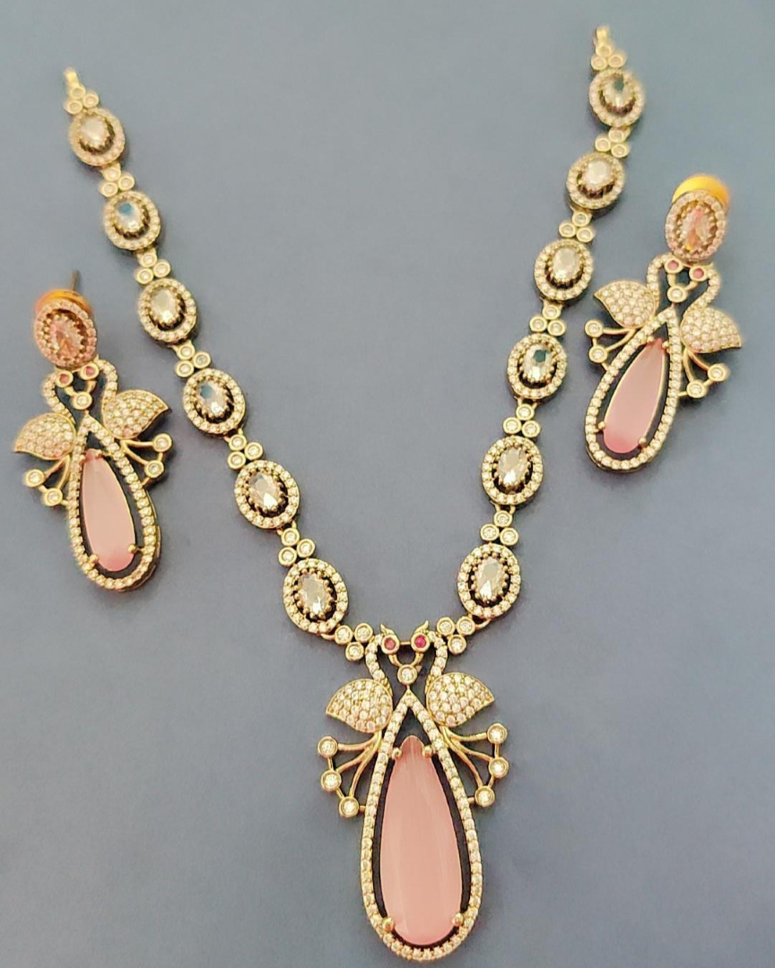 PINK MARVI ZIRCONIA JEWELLERY SET