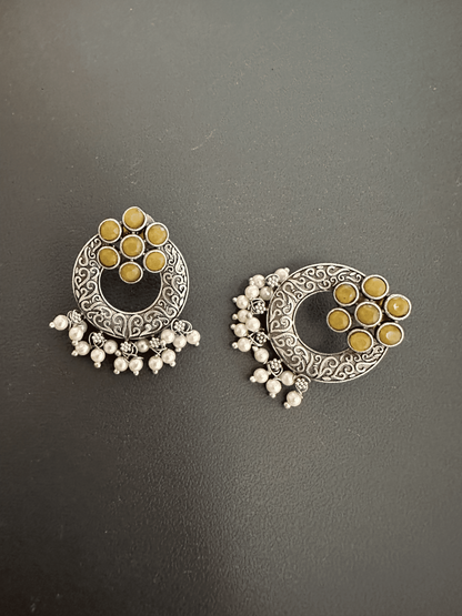 Yellow Silver Plated earrings