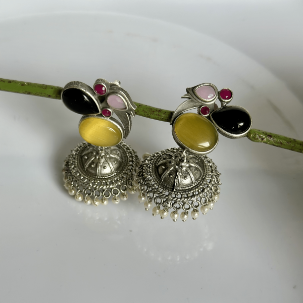 Yellow Silver Plated earrings