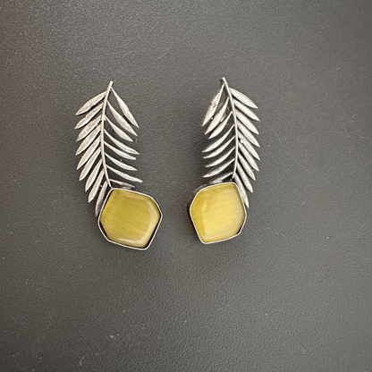 Yellow Silver Plated earrings