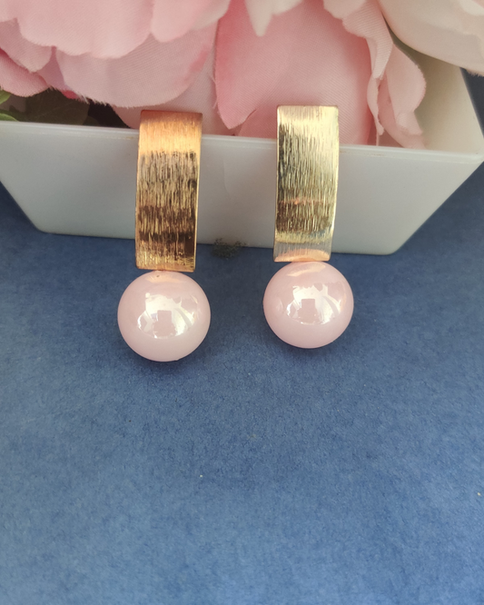 PINK RISHINI PEARL EARRINGS