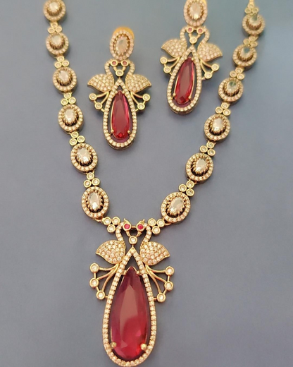 RUBY MARVI ZIRCONIA JEWELLERY SET