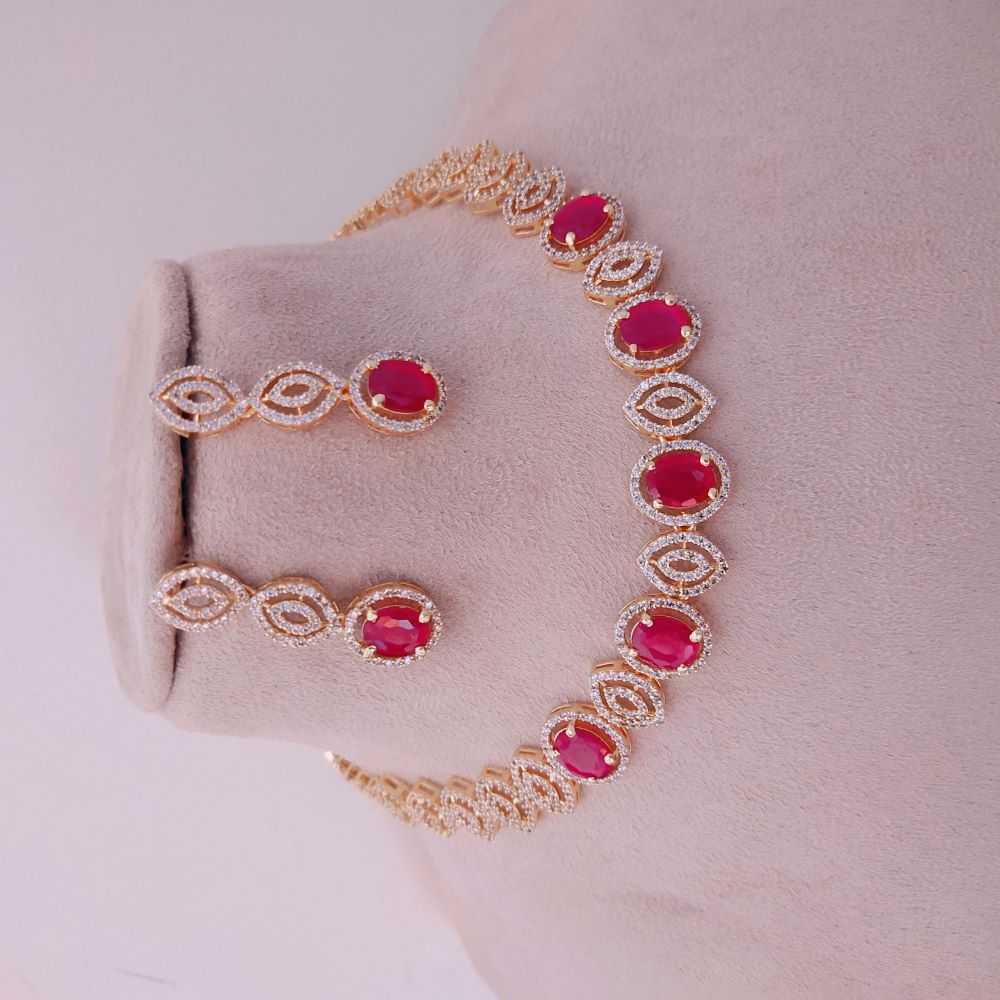 RUBY KAKOLI ZIRCONIA JEWELLERY SET