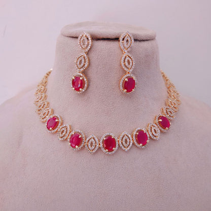 RUBY KAKOLI ZIRCONIA JEWELLERY SET