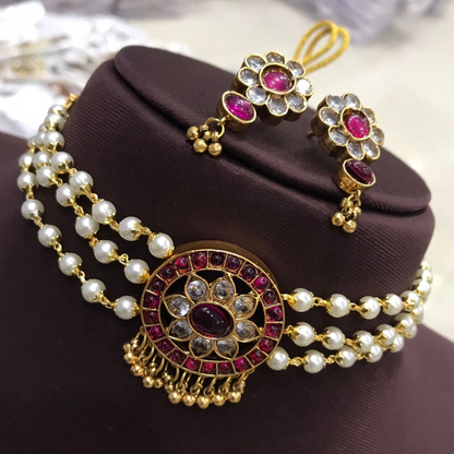 RUBY KUYIL PEARL JEWELLERY SET