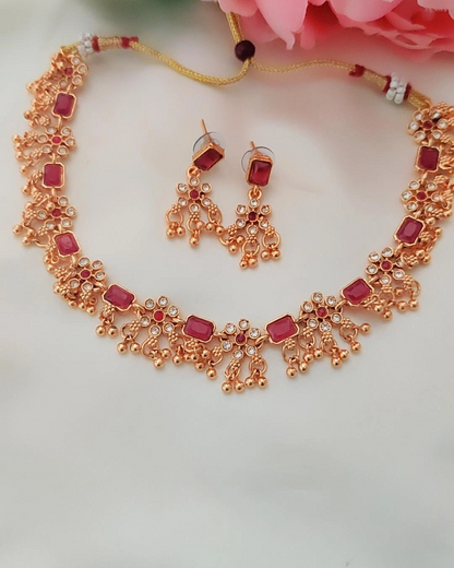 RUBY RISHIMA STONE JEWELLERY SET