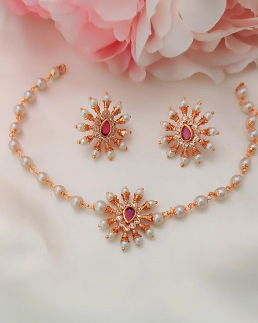 RUBY RYKA PEARLJEWELLERY SET