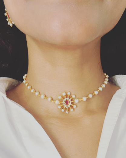 RYKA PEARL CHOKER SET