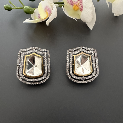 MUGHAL POLKI STUD EARRINGS