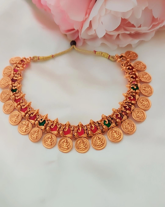 MULTICOLOR SAMAIRA TEMPLE JEWELLERY SET