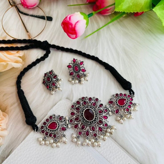 ANANYA SILVER PLATED JEWELLERY SET