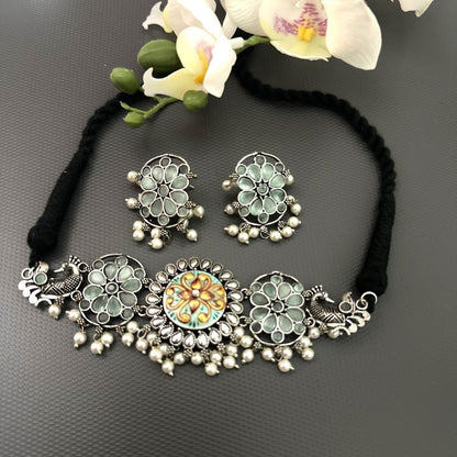 MINT GEEJA SILVER PLATED JEWELLERY SET