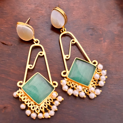 TURQUOISE AJITHA STONE EARRINGS