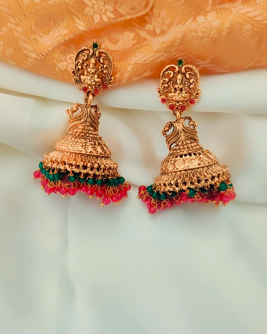 AMISHI TEMPLE JHUMKAS