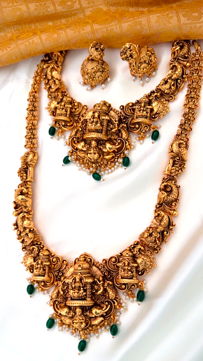 GOLDEN URA TEMPLE JEWELLERY SET COMBO