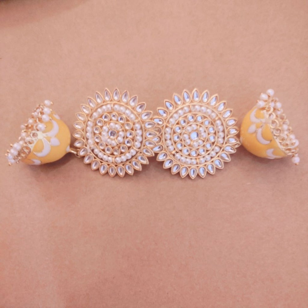 Yellow earrings for girls