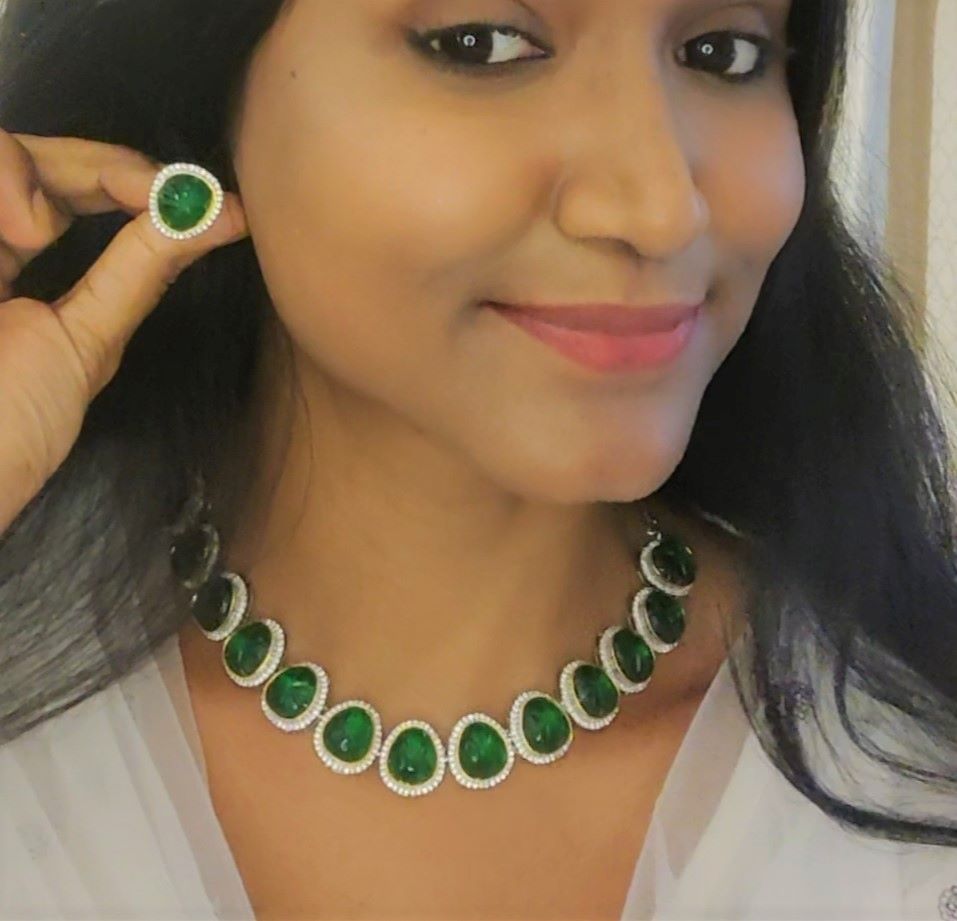 EMERALD SAMANTHA JEWELLERY SET