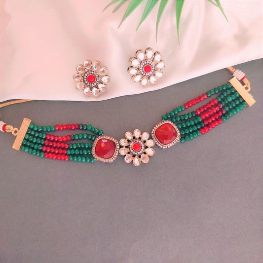 Multicolor choker necklace