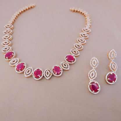 RUBY KAKOLI ZIRCONIA JEWELLERY SET