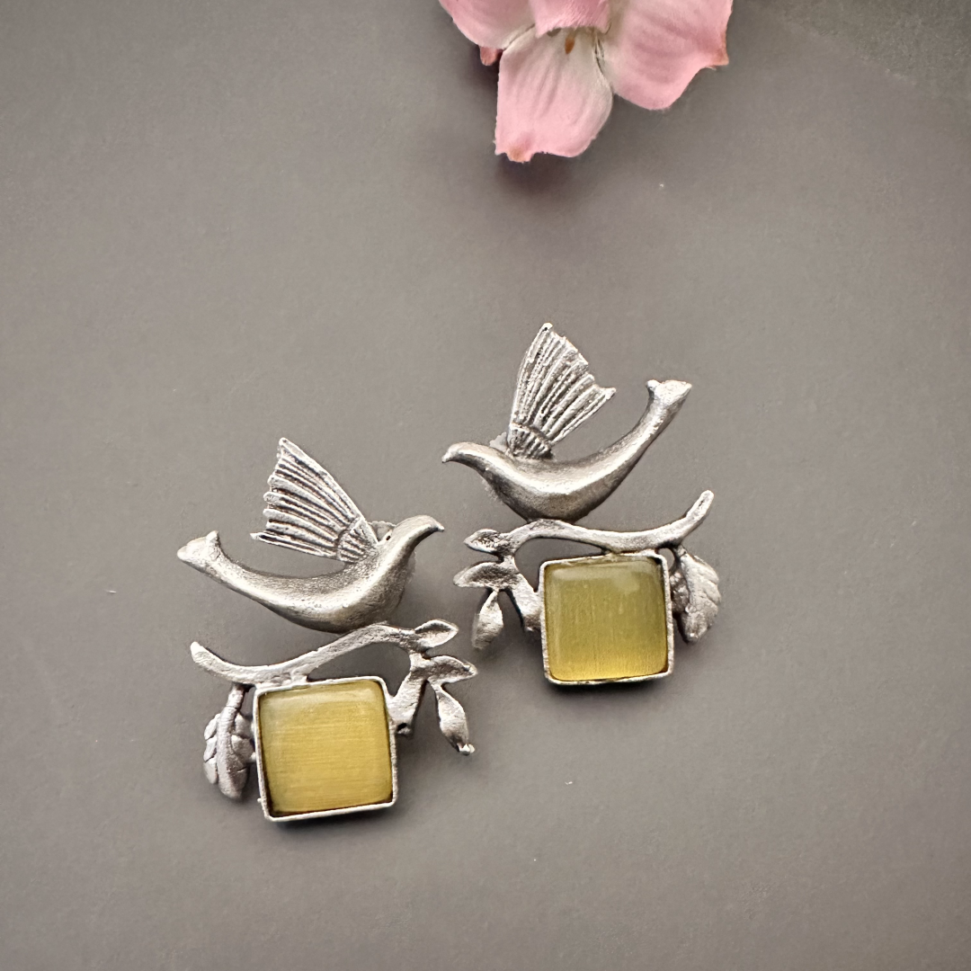 Trendy silver replica earrings