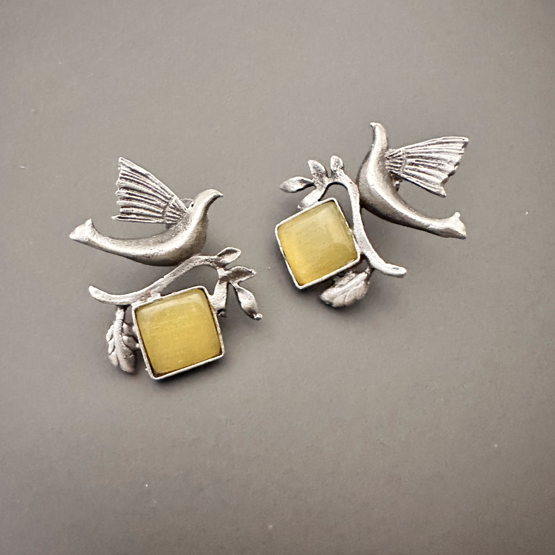 Trendy silver replica earrings