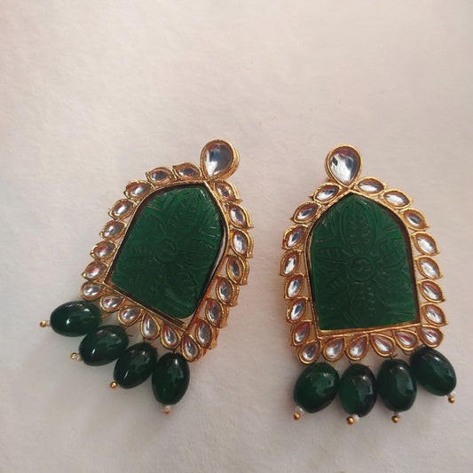 Green earrings for girls